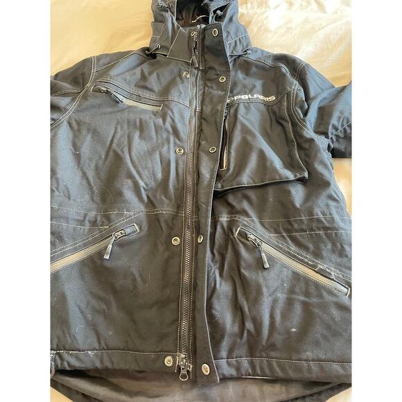 Pure Polaris men’s medium snowmobiling winter jacket removable liner blk durable - Picture 11 of 15